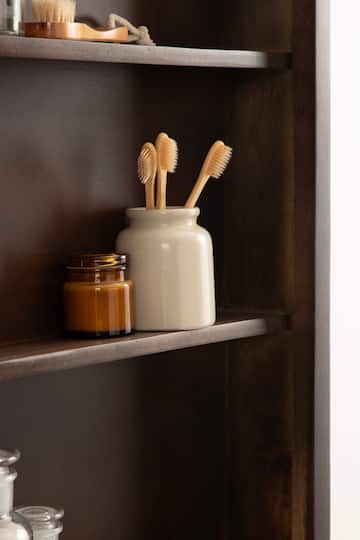 Kate and Laurel Mezzeta Bathroom Cabinet with Mirror